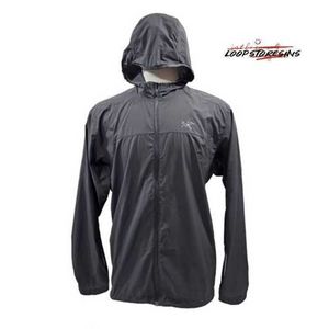 Designers märke Windbreaker Hooded Jackets Arcincendo Gray Jacket Men's XL Full Zipper Hooded Lightweight Windbreaker D8wo