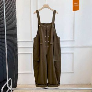 Women's Jumpsuits Rompers Solid Jumpsuits for Women Korean Style Rompers Casual Vintage Playsuits Straight Pants Workwear Women Clothes Overalls for Women Y240510
