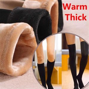 Женские носки длинная зима теплый сгущение термическая бархатная бархатная ботинки
