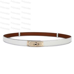 Tasarımcı Kemeri Moda Kadın Deri Kemer Klasik Kilit Kilitleme Toka Elbise Takım Aksesuarları İnce bel genişliği 1.8cm Lüks Tasarımcı Belt Band Turuncu Kutu