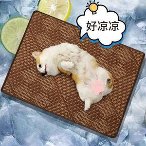 Pet serin buz yaz kedi köpek çöp paspası, genişlemiş ve kalınlaşmış, ısırmaya dayanıklı, kedilerin uyuması için uygun