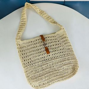 Bolsa de palha bolsa bolsa de grife de designer saco de saco de ombro de pegador de ombro saco de praia saco de praia a sacola bolsa de baguete saco de saco de paratelagem casual bolsa de compras casual