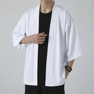 Ethnische Kleidung Kimono Japanische Männer Stoff Harajuku Tops Haori Strickjacke Chinesische traditionelle Jacke Loose Hemd Yukata Mäntel