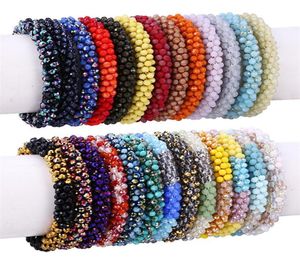 Bracelets de charme Multicolor Bracelets de semente de vidro de crochê de vidro