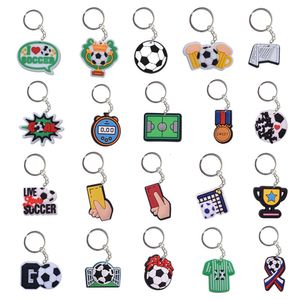 Tornari per laterazione Sport Sports calcio Pendant PVC PVC Adesivo morbido Backpack decorativo per fibbia decorativo Amazon Gift Wholesale all'ingrosso