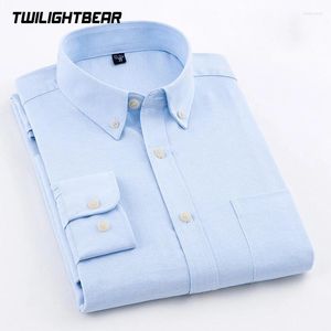 Men's Dress Shirts Classic Oxford Shirt Long Sleeve Solid Cotton Business Office Men Clothing Working Blouse 38-44 881