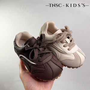 Sneakers Childrens Shoes 2024 Spring New Middle School Baby Casual Board Soft Sole bekväma pojkar och flickor Bean H240510