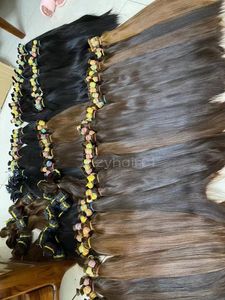 1kg価格人間の編組髪のまっすぐなバルク人間の髪の毛ない人間の髪の毛100％レミ拡張