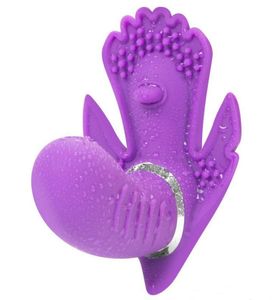USB заряженная носимая бабочка вибратор Gspot Dildo Strapon Vibrating Pasties для взрослого секс -игрушки для женщины эротическая игрушка4033324