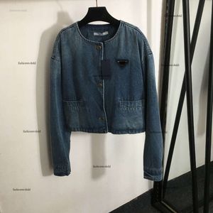 Women Coat Designer Jacke Marke runder Kragen langärmelige Denimjacke Fashion Bluse Coat Travel Urlaub Mantel Mai 08. Mai 08