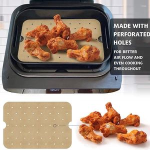 Baking Tools 50/10 Pcs Air Fryer Paper Oil-absorbing For Ninja Foodi Smart FG551 Accessories Food Barbecue Mat