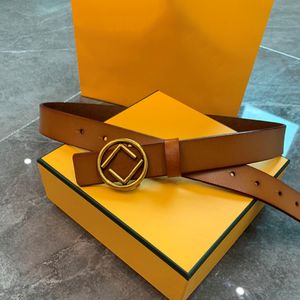Retro Luxury Leather F Letter Buckle Belt Women Belts Mens Lady Weistband Men Designer Cowskin Belt Men Ceinture with Box D2111103Z 305N