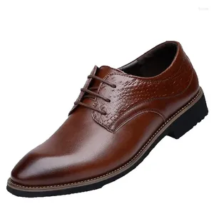 Sapatos casuais Spring Men's Leather Business Formal Versátil -Aumingding Shoe desgaste