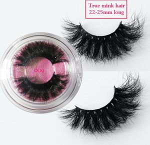 25MM long mink lashes 3D Mink Hair False Eyelashes Crisscross Wispy Cross Fluffy 22mm25mm Lashes Extension Handmade Eye Makeup T1825556