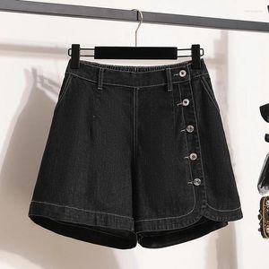 Women's Shorts Single Breasted Denim Woman Stretch Sex High Waist A Line Jeans Female Summer Pants Femme Fashion 2024 Mujer Pantalon