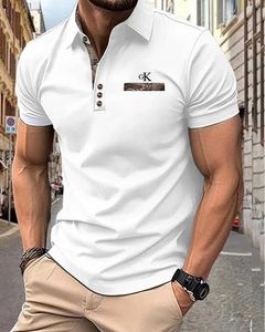 Herren Polos New European American Style Frühlings Sommer Mode und komfortables lässiges Polo -Hemd mit kurzen Slves für Atmungsaktivität Y2405102O5L