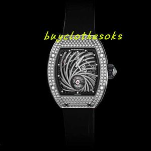 Armbandsur designer lyxklocka klassisk begränsad upplaga RM51-02 Whirlpool Tourbillon Wrist Diamond Spiral Stripe Sports Watch