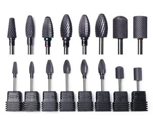 8 Types Black Tungsten Carbide Nail Drill Bits Electric Milling Cutters Manicure Machines Hardware Pedicure Buff Tools TRHG01086014866