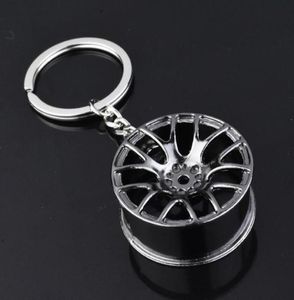 Keychains Auto Turbo Hub Keychain Rad Rim Car Keyring Luxus Zinklegierung Key FOB -Reifen -Styling -Kette für 7885377