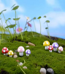 370pcslot Mushrooms Terrarium Figurines Fairy Garden Miniatures Party Garden Mini Mushroom Garden Ornament Resin Crafts Decoratio7196372