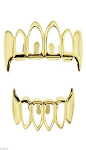 Хип -хоп серебряные золотые зубы Grillz устанавливают мужчины верхние нижние кепки для ложноподных зубных зуб