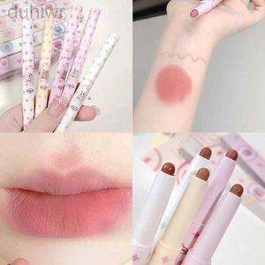 Карандаши для губ Velvet Matte Lip Pencil Водонепроницаемая прочная оболочка двойная головка 3D обнаженная розовая помада D240510