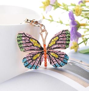 Hela Crystal Butterfly Keychain Glittering Full Rhinestone Alloy Key Chain for Women Girl Car Bag Accessories Fashion Key Rin1203399