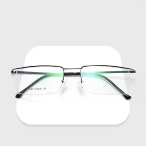 Sunglasses Frames Titanium Alloy Eyeglasses Half Rim Optical Frame Prescription Spectacle Wire Temple Glasses Men Slim Light Eye