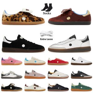 Designer Gazelle Shoes Wales Bonner Sambas Nylon Brown Pony Leopard Cream Golden Sporty Rich Pink【code ：L】Green Gazelles Sneakers Loafers Trainers