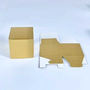 3PCSギフトラップ20/50pcs高級四角い梱包箱手作り石鹸/ジュエリーギフトパッケージパーティー用品のための金の段ボールキャンディギフトボックス
