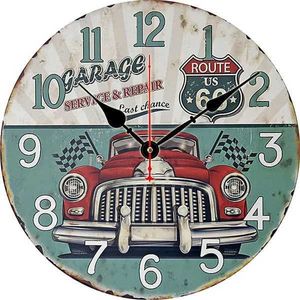 Zegary ścienne gorące sprzedaż retro dekoracyjna zegar ścienny 14 -calowy kreatywny niestandardowy alarm antykowy Q240509