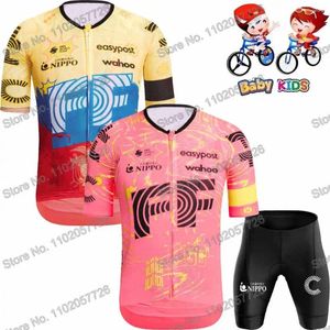 Rennsets Kinder Nippo Team 2024 Radsporttrikot Set Summer Boys Cloding Road Bike Shirt Anzug MTB Girls Bicycle Shorts Sportswear