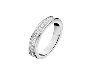 Jóias de luxo Love Ople Rings Titanium Stainless One Line Stone Banding Band Ring For Women Men Jóias Tamanho 5118627760