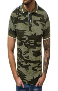 Qnpqyx casual camouflage mens poloshirts korta ärm man polo skjortor avvisar krage mode streetwear manlig polo drop3718190