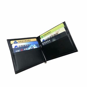 Luksusowe portfele do karty kredytowej Portfel skórzany męski z karty Pieniądze Klip męski z pudełkiem 245N