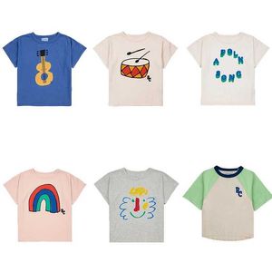 T-shirts In Stock Ins Children T-shirt 2024 Spring/Summer New Non Fashion Baby Boys and Girls Casual Cartoon Short sleeved Top 1-11YL2405