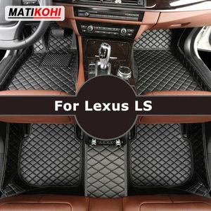 Golvmattor mattor Matikohi Anpassade bilgolvmattor för Lexus LS LS350 LS400 LS430 LS460 LS500 LS500H LS600H Auto Carpets Foot Coche Accessorie T240509