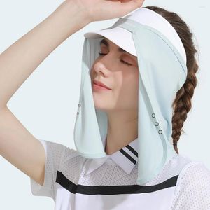 Lenços lenços femininos anti-uv protetor solar capa de pescoço full hat verão sol protetor protetor UV Visor Shawl Beach Praia Máscaras de face máscara Cap