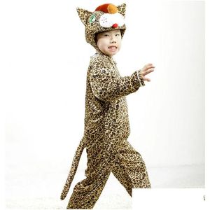 Танцевальная одежда детская драма милый маленький цвет животных леопард