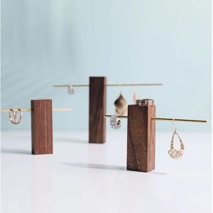 Bracelets Brincho de madeira e metal Brincho de pulseira Stand para titulares de colar de jóias Jóias Jóias Visor de jóias Visão