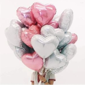 Украшение вечеринки розовые и белые фольги в форме сердца украшения дня рождения