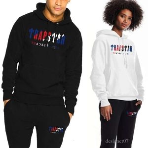 Designer Full -Serie Hoodie Trapstar Full Tracksuit Regenbogentuch Stickerei Decodieren von Kapuzensportnetzmänner und Frauen Anzug Reißverschluss Hosen