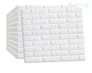 3D Tile Brick Wall Sticker Living Room Selfadhesive Waterproof Foam Panel Bakgrund Dekor DIY DECALS Hemdekoration9504121