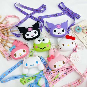 Cartoon Kuromi Silicone Zero Cartão de Silicone Zero Campus Mini Jade Guigou Melody Girls 'Bag 80% Factory Wholesale