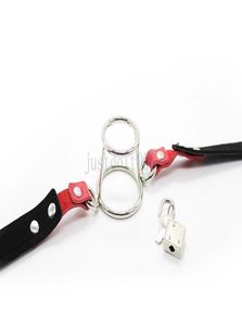 Stainless Steel Oral Double Metal O Ring Mouth Plug Gag Head Restraint couples R455422191