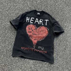 Smashing Pumpkins Band Band Rock Vintage Lavato Old Men Abbigliamento Short Oversize Oversize Divery Graphic Retro T -Shirt TEE 240428