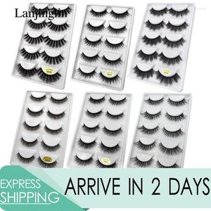 Ложные ресники Lanjinglin 5 пары 3D Lashes Natural Long Fake Ensement Extension Makeup Full Faux Cils Cilios G800 G806