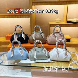 Texture Handheld Bowling Spring/Summer Women's 2024 New Trendy Small Square Versatile One Shoulder Crossbody Bag 80% factory wholesale