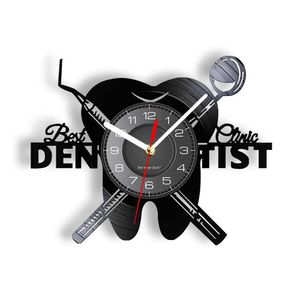 壁の時計歯科用機器歯科用オフィスの壁の標識装飾時計矯正歯矯正医ビニールレコーディングウォール看護師感謝ギフトQ240509