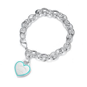 S925 Silver Love Love Heart Classic Luxury Brand Four Hearts Bangle Bangle Pink Blue Red Designer Bracelet Jóias para mulheres Presente de aniversário